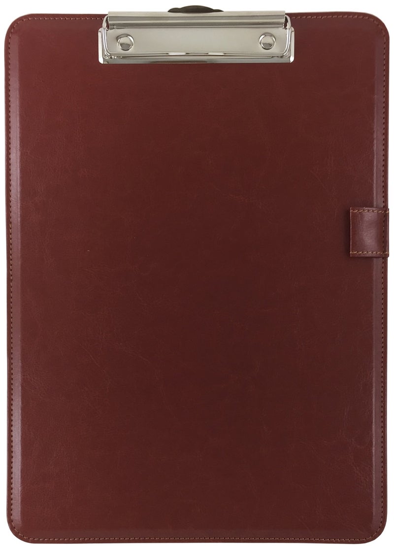 Trade Quest Clipboard Faux Leather Single (Chestnut Brown) - Image 1